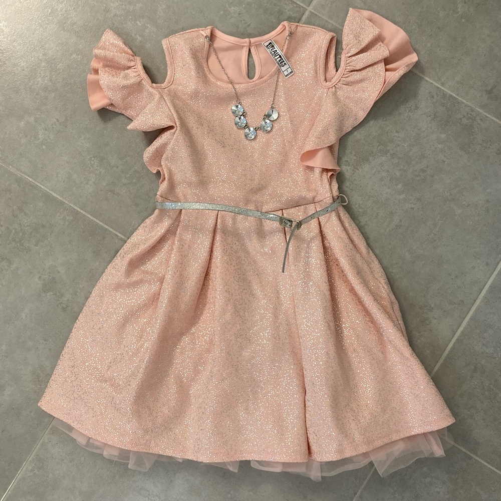 Girls pink Easter dress. Beautees brand. Girls size 7.